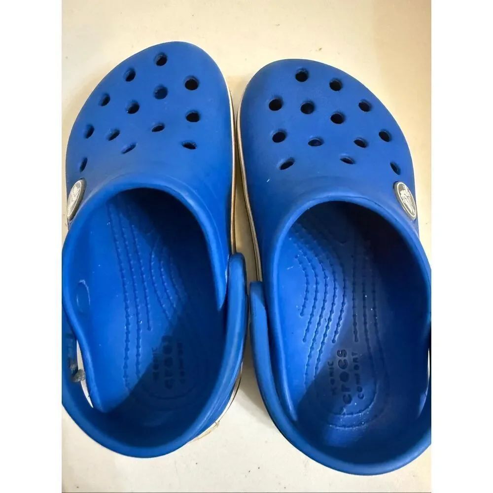 Crocs Toddler Kids Crocband Waterproof Slip On Clogs Blue Size C8